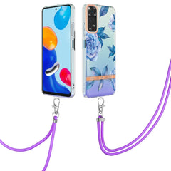 Flowers Series TPU Phone Case with Lanyard, For OPPO Realme 9 Pro 5G, For OPPO Realme 9i/A36/A96 4G, For OPPO Realme C21Y, For Xiaomi Redmi Note 11s, For Samsung Galaxy A13