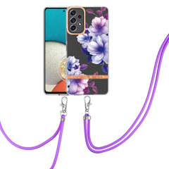 Flowers Series TPU Phone Case with Lanyard, For OPPO Realme 9 Pro 5G, For OPPO Realme 9i/A36/A96 4G, For OPPO Realme C21Y, For Xiaomi Redmi Note 11s, For Samsung Galaxy A13