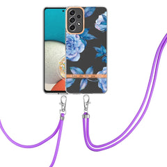 Flowers Series TPU Phone Case with Lanyard, For OPPO Realme 9 Pro 5G, For OPPO Realme 9i/A36/A96 4G, For OPPO Realme C21Y, For Xiaomi Redmi Note 11s, For Samsung Galaxy A13