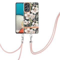 Flowers Series TPU Phone Case with Lanyard, For OPPO Realme 9 Pro 5G, For OPPO Realme 9i/A36/A96 4G, For OPPO Realme C21Y, For Xiaomi Redmi Note 11s, For Samsung Galaxy A13