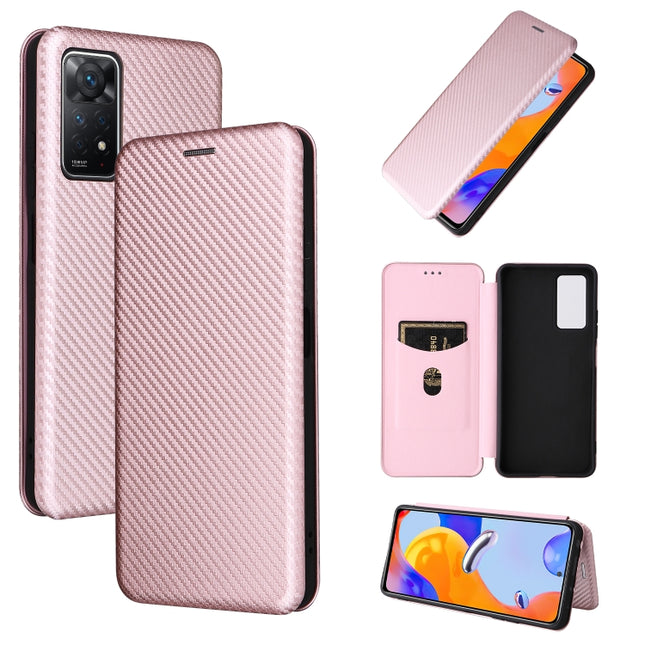 Carbon Fiber Texture Magnetic Horizontal Flip Leather Phone Case, For Motorola Moto E32 4G, For Motorola Moto G52/G82, For Xiaomi Redmi Note 11 Pro, For Xiaomi 12 Lite