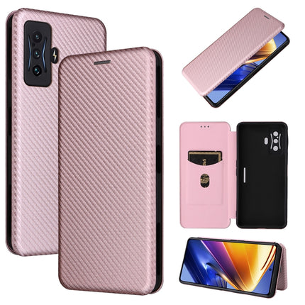 Carbon Fiber Texture Magnetic Horizontal Flip Leather Phone Case, For Xiaomi Poco F4 GT/Redmi K50 Gaming