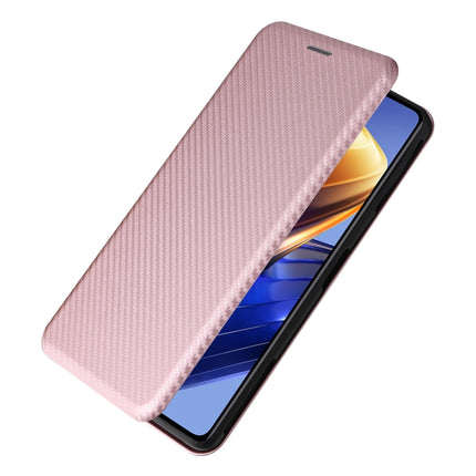 Carbon Fiber Texture Magnetic Horizontal Flip Leather Phone Case, For Xiaomi Poco F4 GT/Redmi K50 Gaming
