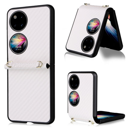 Carbon Fiber Texture PU + TPU Phone Case, For Huawei P50 Pocket