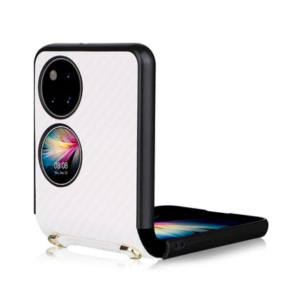 Carbon Fiber Texture PU + TPU Phone Case, For Huawei P50 Pocket