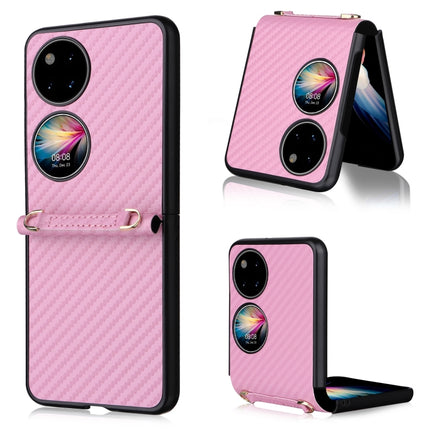 Carbon Fiber Texture PU + TPU Phone Case, For Huawei P50 Pocket