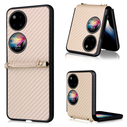Carbon Fiber Texture PU + TPU Phone Case, For Huawei P50 Pocket