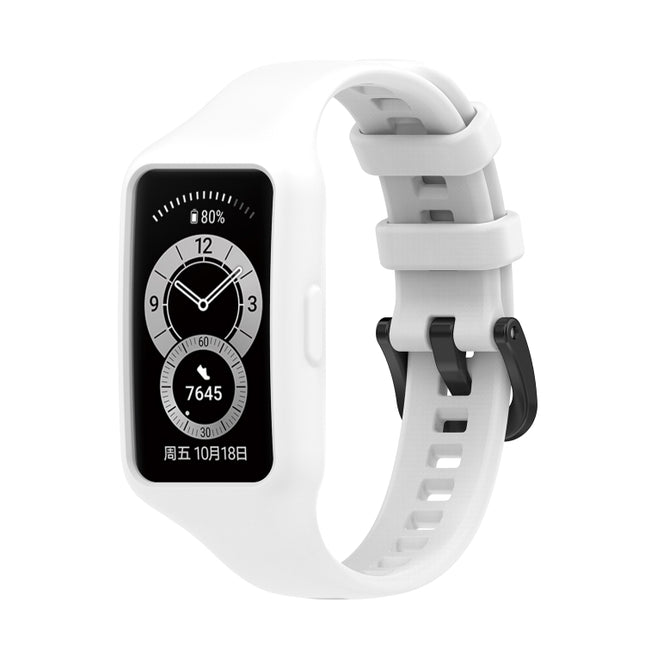 For Huawei Band 7 / 6 Pro / 6 / Honor Band 6 Universal Integrated Silicone Watch Band