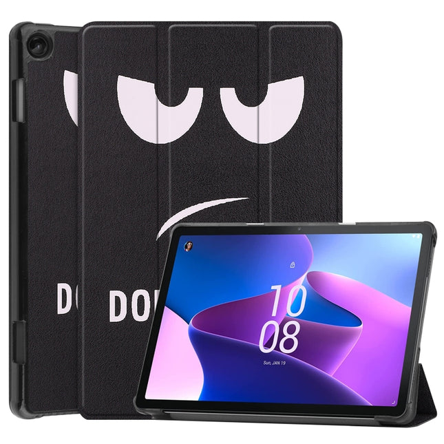 Custer Painted 3-Fold Holder Smart Leather Tablet Case, For Lenovo Tab M10 3rd Gen