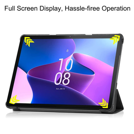 Custer Pure Color 3-Fold Holder Smart Leather Tablet Case, For Amazon Kindle Fire 7 2022, For Lenovo Tab M10 3rd Gen / TB328FU