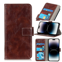 Retro Crazy Horse Texture Horizontal Flip Leather Phone Case,Small Quantity Recommended Before iPhone 14 Launching, For iPhone 14, For iPhone 14 Plus, For iPhone 14 Pro, For iPhone 14 Pro Max