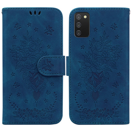 Butterfly Rose Embossed Leather Phone Case, For Samsung Galaxy A02s EU Version, For Samsung Galaxy A03s US Version, For Samsung Galaxy A03s EU Version, For Samsung Galaxy A13 5G