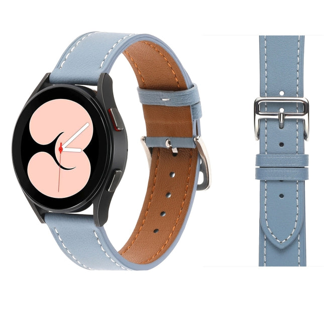 Plain Weave Leather Watch Band, For Samsung Galaxy Watch4 40mm / 44mm