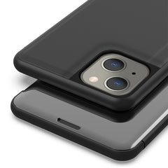 Verspiegelte horizontale Flip-Telefonhülle aus Leder mit Halterung, für iPhone 14, für iPhone 14 Plus, für iPhone 14 Pro, für iPhone 14 Pro Max