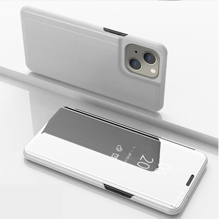 Plated Mirror Horizontal Flip Leather Phone Case with Holder