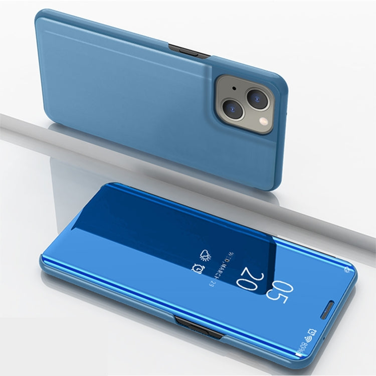 Plated Mirror Horizontal Flip Leather Phone Case with Holder