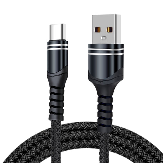 6A USB-Ladekabel im Woven-Stil, Kabellänge: 1 m, USB-C/Typ-C, Micro USB, 8-polig