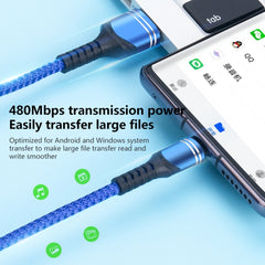 6A Woven Style USB Charging Cable, Cable Length: 1m, USB-C / Type-C, Micro USB, 8 Pin