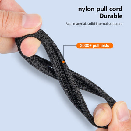 6A 66W 3 in 1 USB to 8 Pin + Micro USB + USB-C / Type-CFast Charging Braided Data Cable