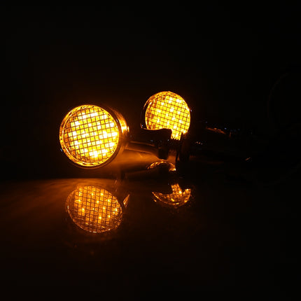 Z008 1 Pair 12V Modified Universal Motorcycle LED Turn Signal, Yellow Light, Red Light