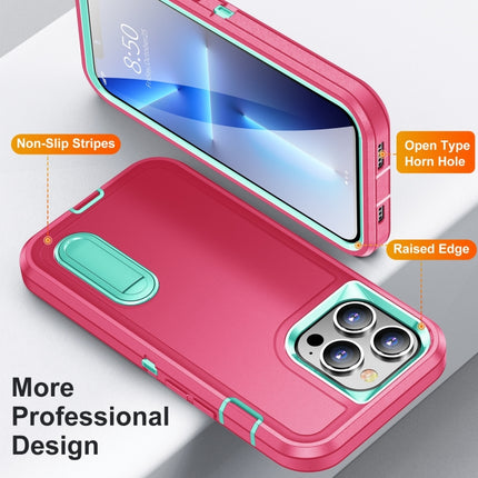 3 in 1 Rugged Holder Phone Case, For iPhone 14, For iPhone 14 Plus