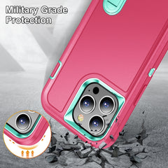 3 in 1 Rugged Holder Phone Case, For iPhone 14, For iPhone 14 Plus, For iPhone 14 Pro