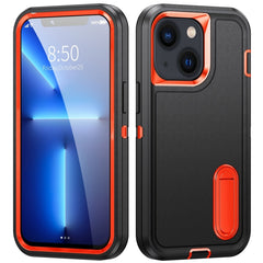 3 in 1 Rugged Holder Phone Case, For iPhone 14, For iPhone 14 Plus, For iPhone 14 Pro