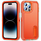 For iPhone 14 Pro Max / Transparent + Orange