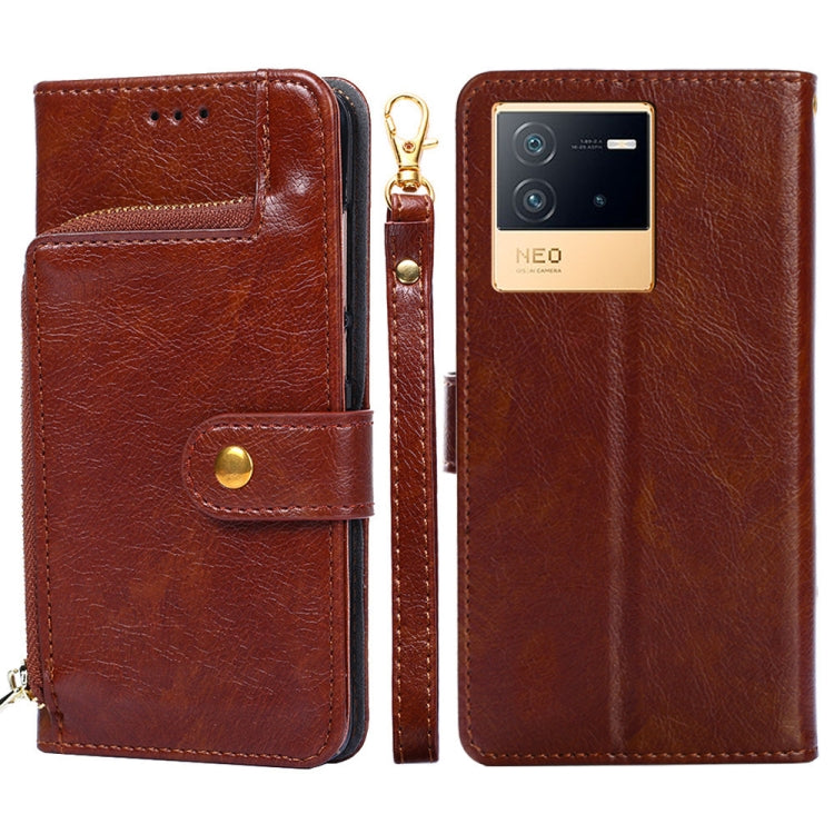 Zipper Bag Leather Phone Case, For OPPO Realme Narzo 50i, For vivo iQOO 9 5G, For vivo IQOO Neo6 5G, For vivo iQOO U5 5G, For vivo S12/V23, For vivo S12 Pro/V23 Pro