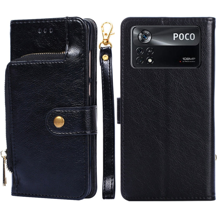 Zipper Bag Leather Phone Case, For Xiaomi Poco X4 Pro 5G, For Xiaomi Redmi K50/Redmi K50 Pro, For Xiaomi Redmi K50 Gaming/Poco F4 GT, For Xiaomi Redmi Note 11 Global/Redmi Note 11S, For Xiaomi Redmi Note 11 Pro Global, For Xiaomi 12 Lite