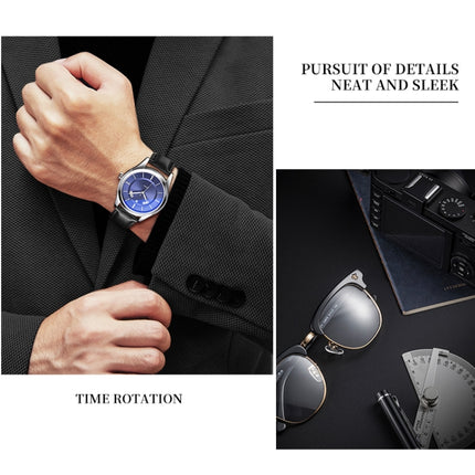 YAZOLE 513 Leather Band Calendar Waterproof Quartz Watch