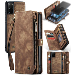 CaseMe Detachable Multifunctional Horizontal Flip Leather Case, with Card Slot & Holder & Zipper Wallet & Photo Frame, For Samsung Galaxy S20 Ultra, For Samsung Galaxy S20 Plus, For Samsung Galaxy S20