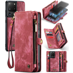 CaseMe Detachable Multifunctional Horizontal Flip Leather Case, with Card Slot & Holder & Zipper Wallet & Photo Frame, For Samsung Galaxy S20 Ultra, For Samsung Galaxy S20 Plus, For Samsung Galaxy S20