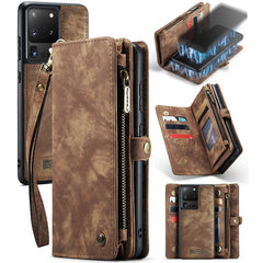 CaseMe Detachable Multifunctional Horizontal Flip Leather Case, with Card Slot & Holder & Zipper Wallet & Photo Frame, For Samsung Galaxy S20 Ultra, For Samsung Galaxy S20 Plus, For Samsung Galaxy S20