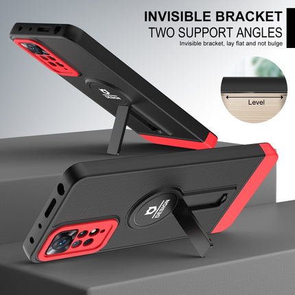 Small Tail Holder TPU+PC Phone Case, For Xiaomi Poco X3 / X3 Pro, For Xiaomi Redmi Note 10 4G / Note 10S, For Xiaomi Redmi Note 10 Pro 4G, For Xiaomi Redmi Note 11 4G 2022 / Note 11S, For Xiaomi Redmi Note 11 Pro 2022 4G / 5G