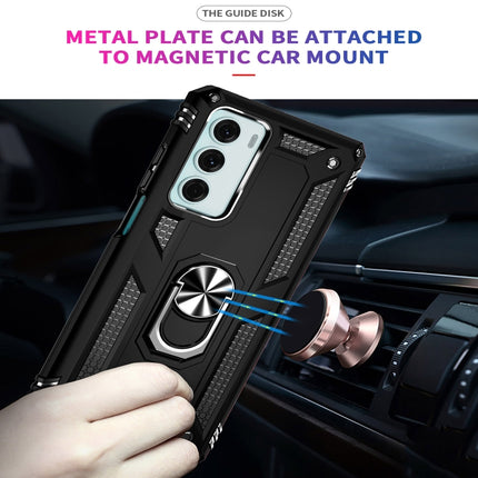 Shockproof TPU + PC Holder Phone Case, For Motorola Moto G200 5G, For Motorola Moto G52