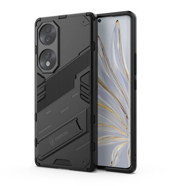 Punk Armor 2 in 1 PC + TPU Shockproof Case with Invisible Holder, For Honor 70, For Honor 70 Pro