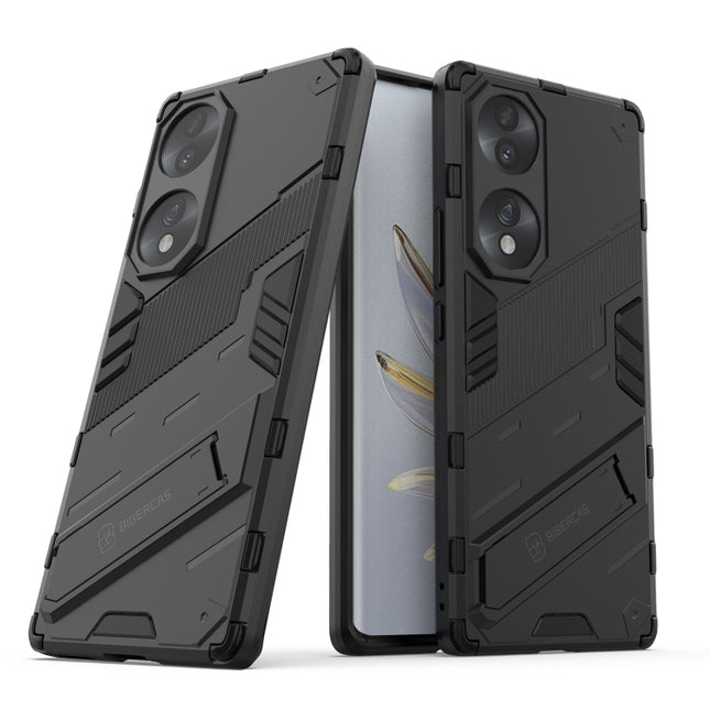Punk Armor 2 in 1 PC + TPU Shockproof Case with Invisible Holder, For Honor 70, For Honor 70 Pro