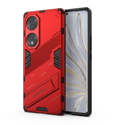 Punk Armor 2 in 1 PC + TPU Shockproof Case with Invisible Holder, For Honor 70, For Honor 70 Pro