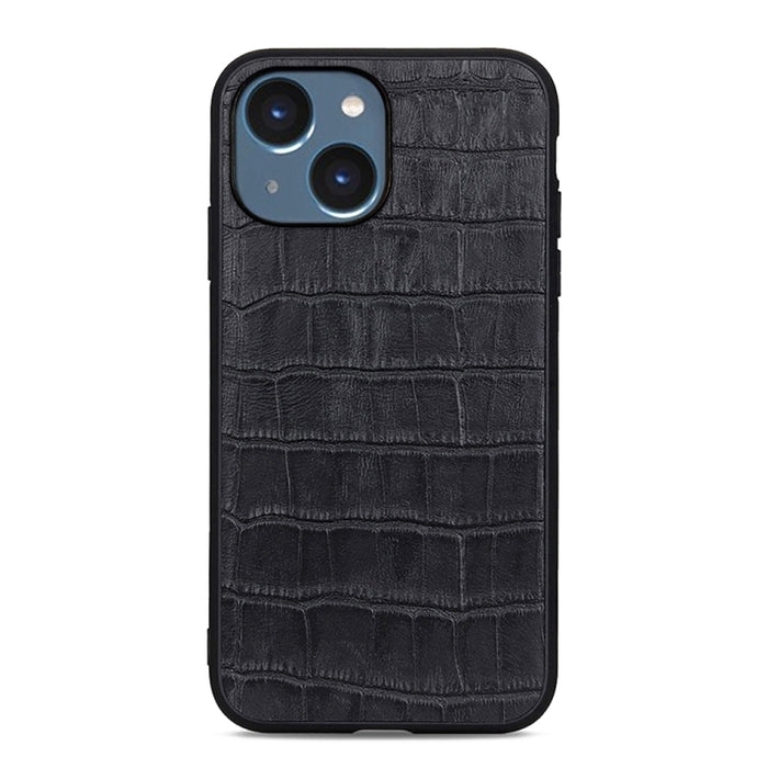 Funda de piel auténtica con textura de cocodrilo para iPhone 14, iPhone 14 Plus, iPhone 14 Pro, iPhone 14 Pro Max