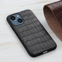 Crocodile Texture Genuine Leather Phone Case, For iPhone 14, For iPhone 14 Plus, For iPhone 14 Pro, For iPhone 14 Pro Max