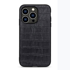 Crocodile Texture Genuine Leather Phone Case, For iPhone 14, For iPhone 14 Plus, For iPhone 14 Pro, For iPhone 14 Pro Max