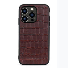 Crocodile Texture Genuine Leather Phone Case, For iPhone 14, For iPhone 14 Plus, For iPhone 14 Pro, For iPhone 14 Pro Max