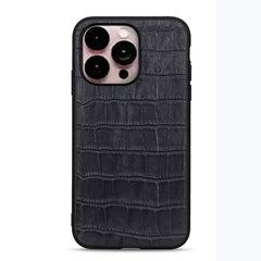 Crocodile Texture Genuine Leather Phone Case, For iPhone 14, For iPhone 14 Plus, For iPhone 14 Pro, For iPhone 14 Pro Max