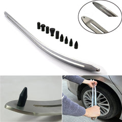 N8 10 in 1 Car Paintless Dent Removal Fender Damage Repair Puller Lifter Arc Crowbar Tools Hook Rods kit, 10 in 1
