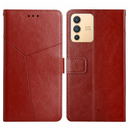 Y Stitching Horizontal Flip Leather Phone Case, For vivo V23 5G