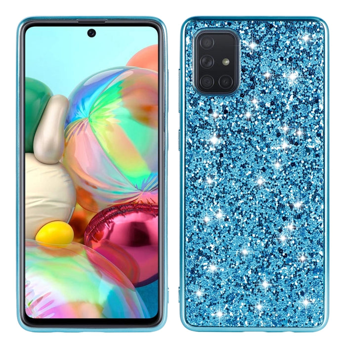 Plating Glittery Powder Shockproof TPU Protective Case, For Samsung Galaxy A51, For Samsung Galaxy A71, For Samsung Galaxy M30s, For Samsung Galaxy S20, For Samsung Galaxy S20+, For Samsung Galaxy S20 Ultra