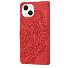 Mandala geprägte Flip Leder Handyhülle, Für iPhone 13 mini, Für iPhone 13, Für iPhone 13 Pro, Für iPhone 13 Pro Max, Für iPhone 12 mini, Für iPhone 12 / 12 Pro