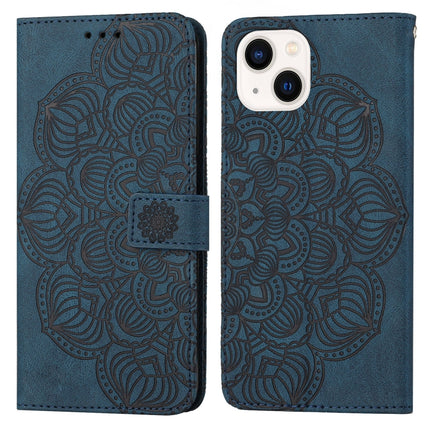 Mandala geprägte Flip Leder Handyhülle, Für iPhone 13 mini, Für iPhone 13, Für iPhone 13 Pro, Für iPhone 13 Pro Max, Für iPhone 12 mini, Für iPhone 12 / 12 Pro