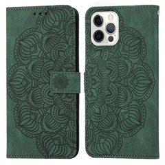 Mandala Embossed Flip Leather Phone Case, For iPhone 13 mini, For iPhone 13, For iPhone 13 Pro, For iPhone 13 Pro Max, For iPhone 12 mini, For iPhone 12 / 12 Pro